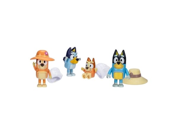 BLUEY Holiday Figure 4pk Family Trip