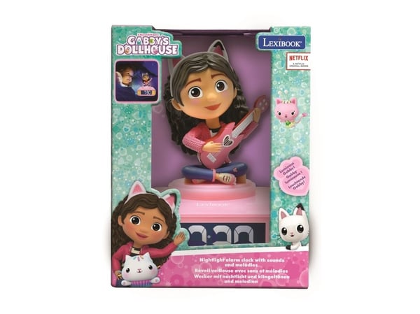Gabby’s Dollhouse Night Light Alarm Clock with Sounds