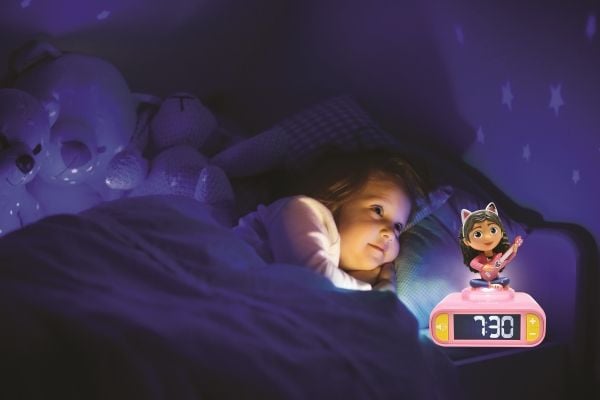 Gabby’s Dollhouse Night Light Alarm Clock with Sounds