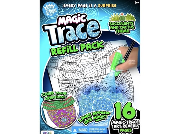 Magic trace Magic Trace, Refill Pack, 16 sheets, Succulents & Florals, PDQ, asstd