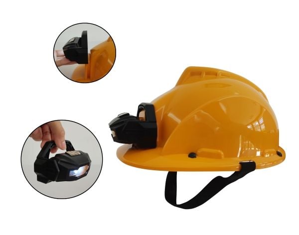 POWER X, Construction Helmet w/Portable Headlamp