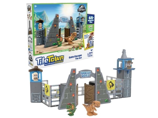 Tile Town Jurassic world park magneettinen rakennussarja 70 palaa
