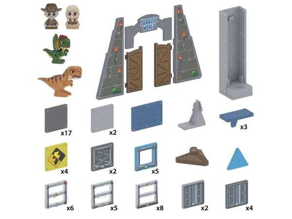 Tile Town Jurassic World Park, Magnetiskt byggset 70 delar