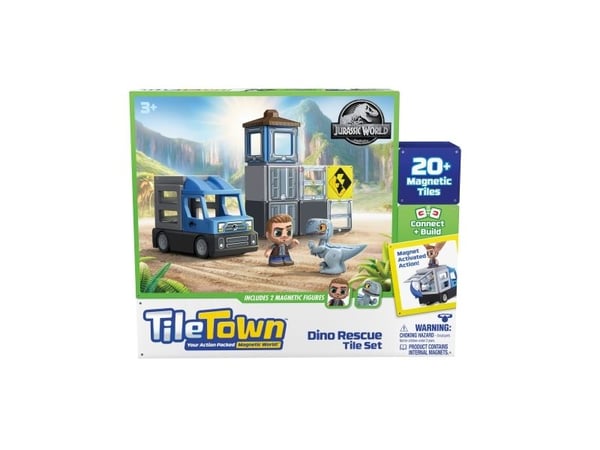 Tile Town Jurassic World Dino Räddning, Magnetiskt byggset 22 delar