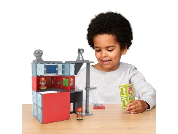 Tile Town Brandstation, Magnetiskt Byggset 46 delar