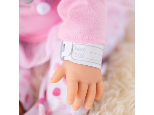 TINY TREASURES, Pink Bunny Baby, Blonde Hair Doll