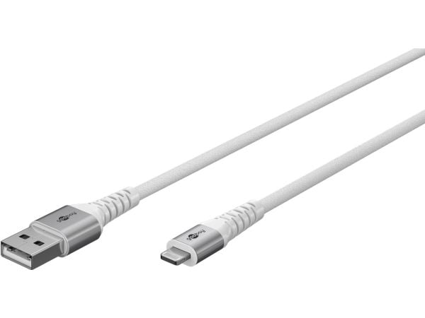 Goobay 74510, 0,5 m, Lightning, USB A, Hankjønn, Hankjønn, Hvit