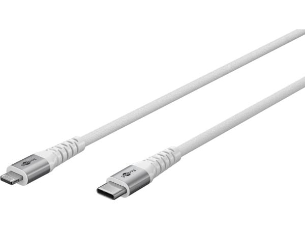 Goobay 74518, 0,5 m, Lightning, USB C, Hankjønn, Hankjønn, Hvit