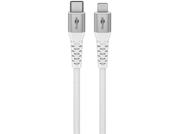 Goobay 74518, 0,5 m, Lightning, USB C, Hankjønn, Hankjønn, Hvit