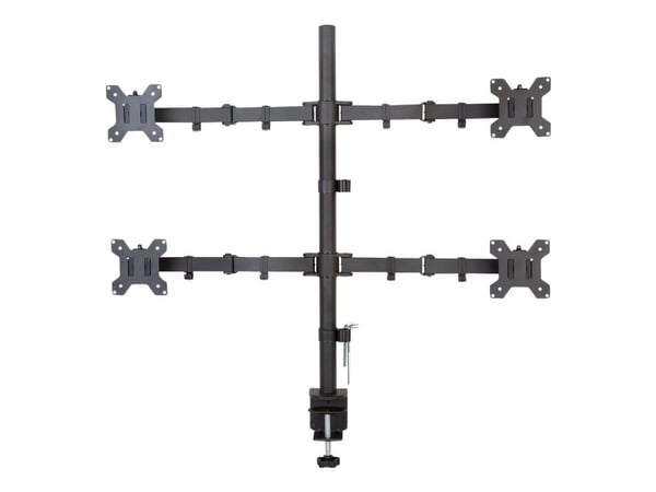 TECHly - Stativ - for 4 LCD-skjermer - svart - skjermstørrelse: 13"-27" - klemmemonterbar