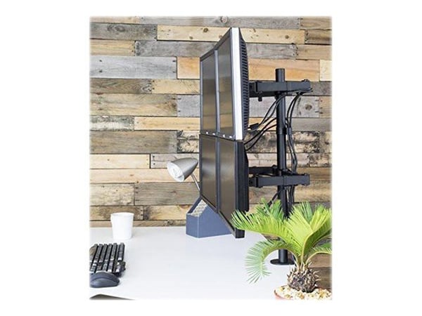 TECHly - Stativ - for 4 LCD-skjermer - svart - skjermstørrelse: 13"-27" - klemmemonterbar