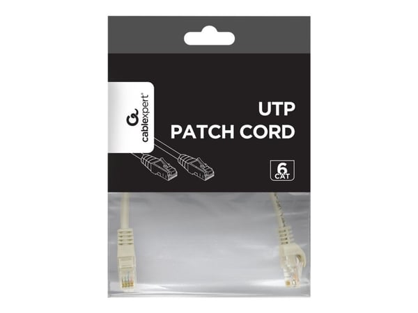 Gembird PP6U-0.25M, 0,25 m, Cat6, U/UTP (UTP), RJ-45, RJ-45, Valkoinen
