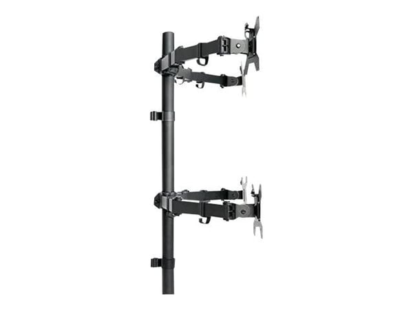 TECHly - Stativ - for 4 LCD-skjermer - svart - skjermstørrelse: 13"-27" - klemmemonterbar