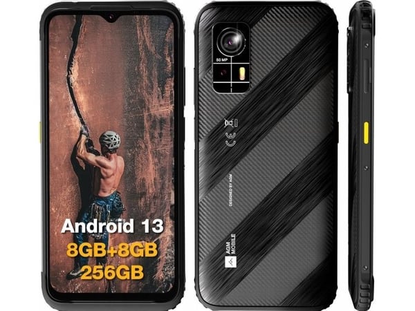 AGM H6, 16,7 cm (6.56"), 8 GB, 256 GB, 50 MP, Android 13, musta