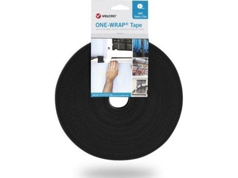 VELCRO® ONE-WRAP® koukkunauha 25m ja 20 mm leveä väri musta