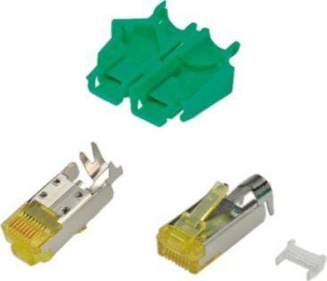 EFB Elektronik RJ45-Hirose Stecker STP TM31 grün 50 Stueck 3 Elemente Cat.6A, RJ-45, Grønn, Hankjønn, Rett, Cat6, S/UTP (STP)