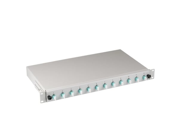 EFB Elektronik B71901L12OM3, LC, Aqua, Grå, Flerläge, Metall, OM3, 483 mm