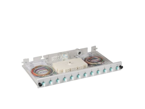 EFB Elektronik B71901L12OM3, LC, Turkisfarve, Grå, Multitilstand, Metalli, OM3, 483 mm