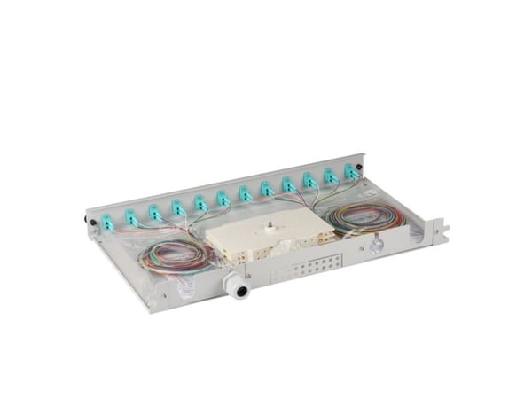 EFB Elektronik B71901L12OM3, LC, Turkisfarve, Grå, Multitilstand, Metalli, OM3, 483 mm