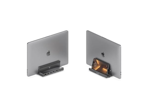 PureLink VL-DS100, langallinen, USB 3.2 Gen 1 (3.1 Gen 1) Type-C, 100 W, 2.0/2.1, 10 100 1000 Mbit/s, musta, harmaa