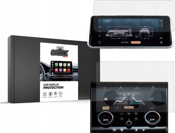 GrizzGlass matt film for CarDisplay-beskyttelse til Range Rover Evoque 2019-2023 [2w1]