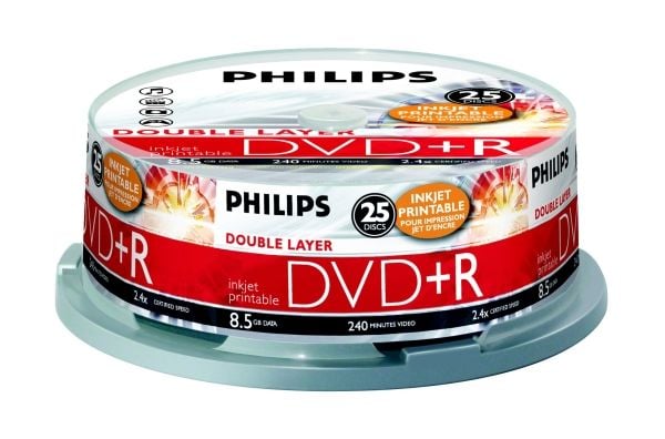 Philips DVD+R DR8I8B25F/00, DVD+R, 25 kpl, 8,5 GB