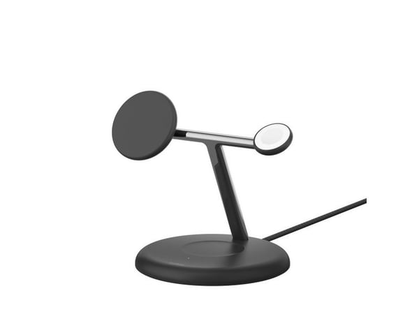 Belkin BoostCharge Pro 3-in-1 - Trådløst ladestativ - magnetisk med Qi2 + AC-strømadapter - 15 watt - Fast Charge - svart