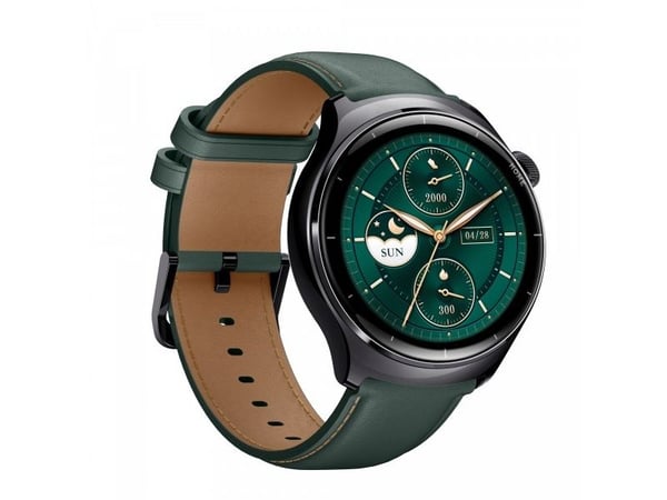 Mibro Lite 3 Pro - Smartklokke med stropp - lær - håndleddstørrelse: inntil 246 mm - display 1.32" - Bluetooth, NFC - 57.15 g - grønn