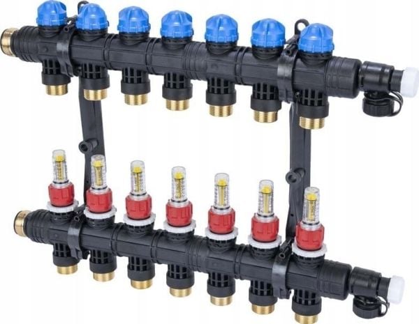 Afriso ProCalida EF1 K jakotukki 7 lämmityspiirille, G1, 0,2÷1,6 l/minA