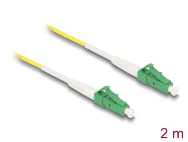 Delock - Nettverkskabel - LC/APC-enkeltmodus (hann) til SC/APC-enkeltmodus (hann) - 2 m - 2 mm - fiberoptisk - simpleks - 9 / 125 micron - G.657.A/...