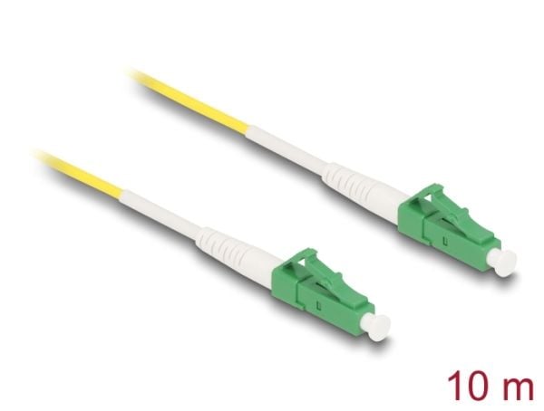 Delock - Nettverkskabel - LC/APC (hann) til LC/APC (hann) - 10 m - 2 mm - fiberoptisk - simpleks - 9 / 125 micron - OS2 - halogenfri - gul