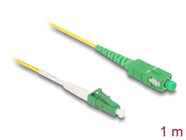 Delock - Nettverkskabel - LC/APC-enkeltmodus (hann) til SC/APC-enkeltmodus (hann) - 1 m - 2 mm - fiberoptisk - simpleks - 9 / 125 micron - G.657.A2...