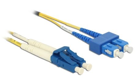 Delock - Nettverkskabel - LC-enkeltmodus (hann) til SC-enkeltmodus (hann) - 5 m - 2 mm - fiberoptisk - dupleks - 9 / 125 micron - G.657.A1/OS2 - ha...