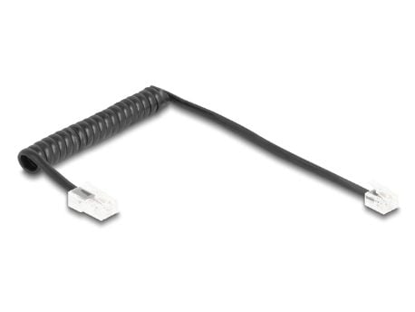 Delock - Telefonkabel - RJ-11 (hann) til RJ-45 (hann) - 1 m - rullet sammen - svart