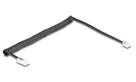 Delock - Telefonkabel - RJ-45 (hann) til RJ-11 (hann) - 2 m - rullet sammen - svart