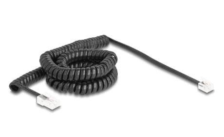 Delock - Telefonkabel - RJ-45 (hann) til RJ-11 (hann) - 5 m - rullet sammen - svart