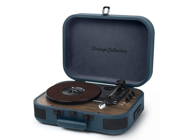 Muse MT-201 OB, Direktedrevet platespiller, Automatisk, Blå, 33,45,75 RPM, Rotasjon, 10 W