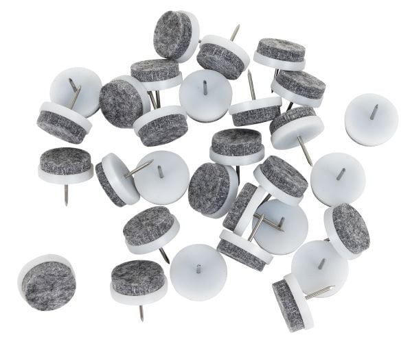 HOME It® glidesøm med filt Ø24 mm 80 stk grå