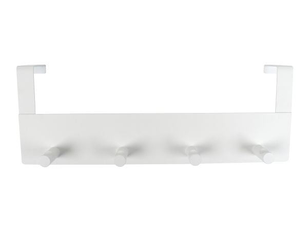 HOME It® dørknagerække med 4 knage 11,4 x 32 x 4,4 cm mat hvid