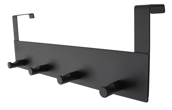 HOME It® dørknagerække med 4 knage 11,4 x 32 x 4,4 cm mat sort