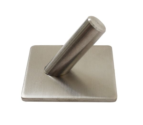 HOME It® självhäftande enkel krok i rostfritt stål 4 x 4 cm borstad krom
