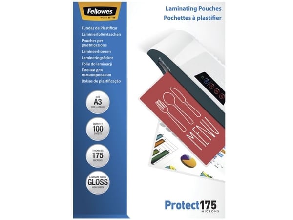 Fellowes 5308803, Läpinäkyvä, Muovi, A3, 308 mm, 1 mm, 428 mm