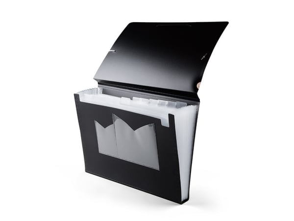 Docusmart Hjemmearkiv A4 PP 13 Lommer Sort