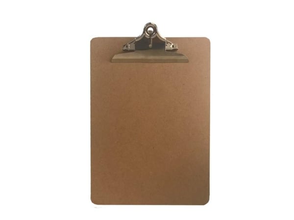 Utklippstavle A4 med sterk klemme, MDF295x10x210mm 0,2kg (1stk)