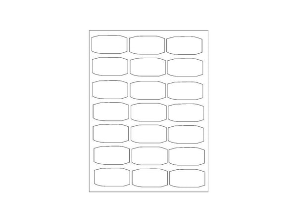 Kopi & Laseretiket 63,5x38,1mm 25 Pakk