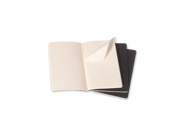 Moleskine Cahier, monokromatisk, svart, 64 ark, 70 g/m², innbundet, universell