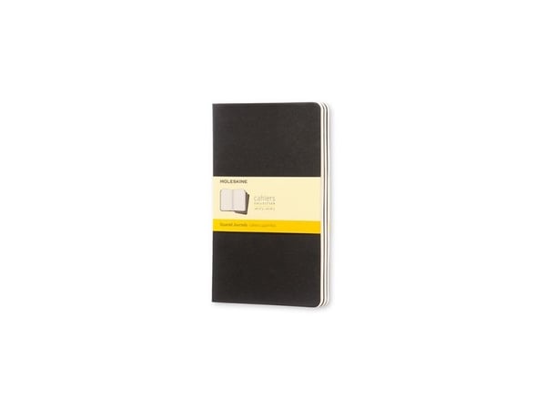 Moleskine Cahier, Monokromatisk, Sort, 80 ark, Rute papir, Universell