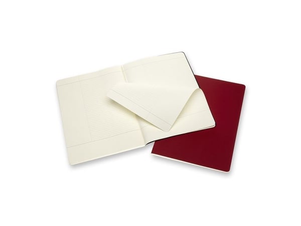 Cahier Subject A4 Sort / Rød 2 Pakke
