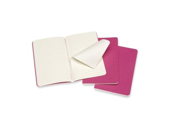 Moleskine Cahier, Monokromatisk, Lyserød, 64 ark, 70 g/m², Linieret papir, Universel