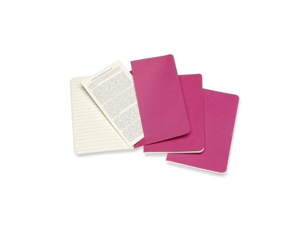 Moleskine Cahier, Monokromatisk, Lyserød, 64 ark, 70 g/m², Linieret papir, Universel